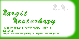 margit mesterhazy business card